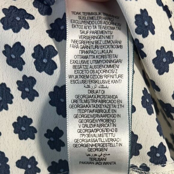 M&S ladies midi maxi dress white black blue 14 ditsy micro floral cottage modest - Picture 10 of 16